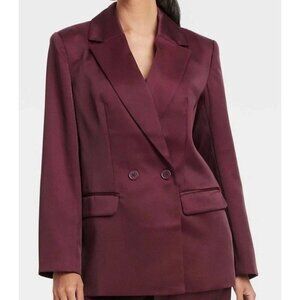 a new day Women's Burgundy Blazer